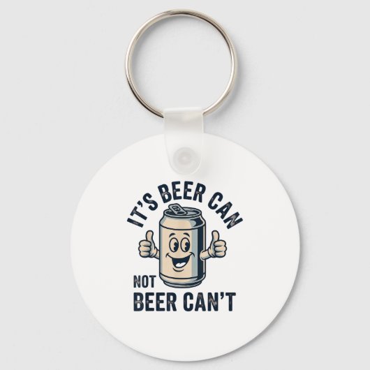 Zijn Blikje Bier Niet Bier Sleutelhanger (Voorkant)
