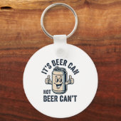 Zijn Blikje Bier Niet Bier Sleutelhanger (Voorkant)