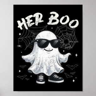 Zijn boek bijpassende koppels spook Halloween kost Poster