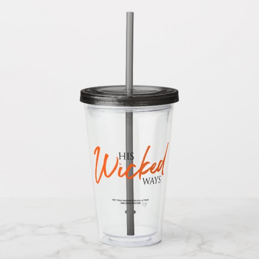 Zijn boze manieren acryl tumbler acryl drinkbeker (Voorkant)
