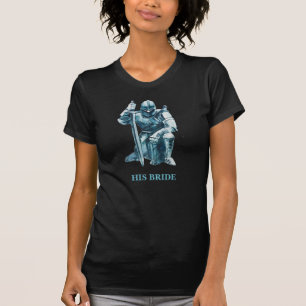 *~* ZIJN BRUID Ridder in glanzende wapenrusting Zw T-shirt