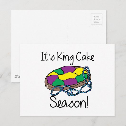 Zijn Cake van de Koning Briefkaart (Voorkant / Achterkant)