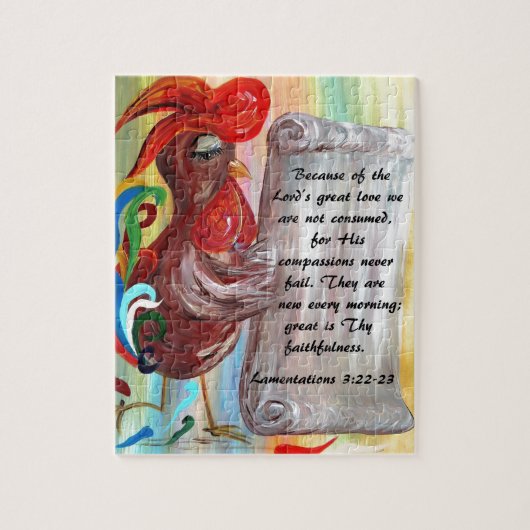 Zijn compassions zijn elke ochtend nieuw legpuzzel (Verticaal)