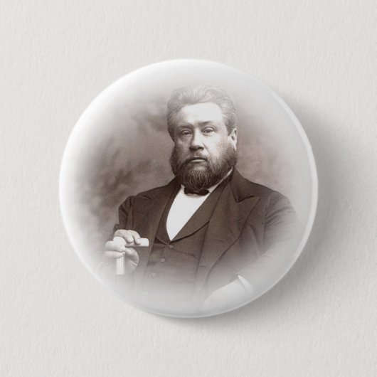 Zijn creed was Christus gekruisigd. Ronde Button 5,7 Cm (Voorkant)