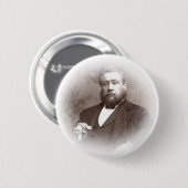 Zijn creed was Christus gekruisigd. Ronde Button 5,7 Cm (Voorkant /achterkant)