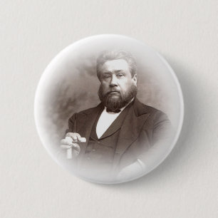 Zijn creed was Christus gekruisigd. Ronde Button 5,7 Cm