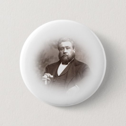 Zijn creed was Christus gekruisigd. Ronde Button 5,7 Cm (Voorkant)