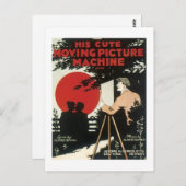 Zijn Cute Moving Afbeelding Machine  Songbook Briefkaart (Voorkant / Achterkant)