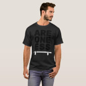 ZIJN ÉÉN ESS (zwart-zwart) T-shirt (Voorkant volledig)