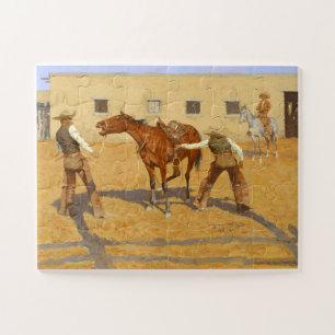 Zijn eerste les 1903 door Frederic Remington Legpuzzel