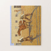Zijn eerste les uit 1903 van Frederic Remington Legpuzzel (Verticaal)