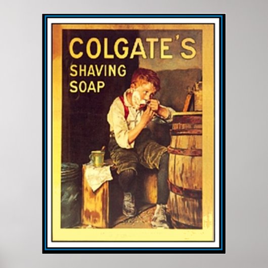 Zijn eerste Vintage scheerposter Poster (Voorkant)