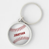 zijn eigen naam sport honkbal sleutelhanger (Voorkant)