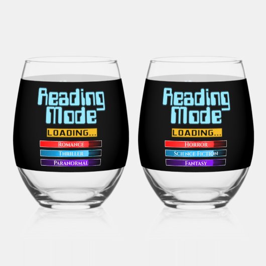 Zijn en haar aangepaste genre leesmodus wijnglas zonder voet (Voorkant)