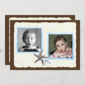 Zijn en Haar Babyfoto Huwelijksaankondiging Aankondiging (Voorkant / Achterkant)