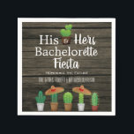 Zijn en haar Bachelor / Bachelorette Fiesta Servet<br><div class="desc">Prachtige "Zijne & Hers" combineerde bachelor/bachelorette festa-servetten met eenvoudige personalisatie.</div>