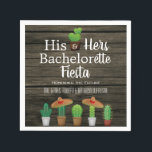 Zijn en haar Bachelor / Bachelorette Fiesta Servet<br><div class="desc">Prachtige "Zijne & Hers" combineerde bachelor/bachelorette festa-servetten met eenvoudige personalisatie.</div>