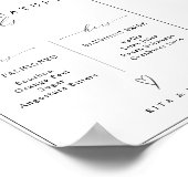 Zijn en haar Bar Signature Drink Trouwbord Poster (Hoek)