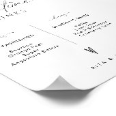 Zijn en haar Bar Signature Drink Trouwbord Poster (Hoek)