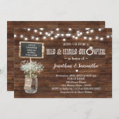 Zijn en haar bruiloft douche rustige schuur kaart (Voorkant / Achterkant)