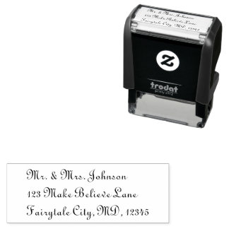 Zijn en Haar Calligraphy Retouradres Label Zelfinktende Stempel