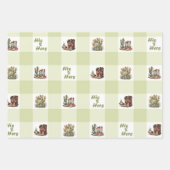 Zijn en haar cowboylaarzen verpakken papier inpakpapier vel (Voorkant 3)