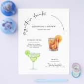Zijn en Haar Dranken trouwbord Flyer (Enkel)