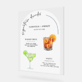 Zijn en haar Drinken trouwboekje Acryl Bord (Hoek)