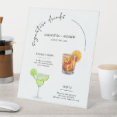 Zijn en haar Drinken trouwboekje Reclamebord Met Voetstuk (Insitu)