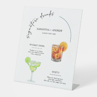 Zijn en haar Drinken trouwboekje Reclamebord Met Voetstuk