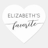 Zijn en haar favoriete Custom Wedding Snoep Hart Sticker (Voorkant)