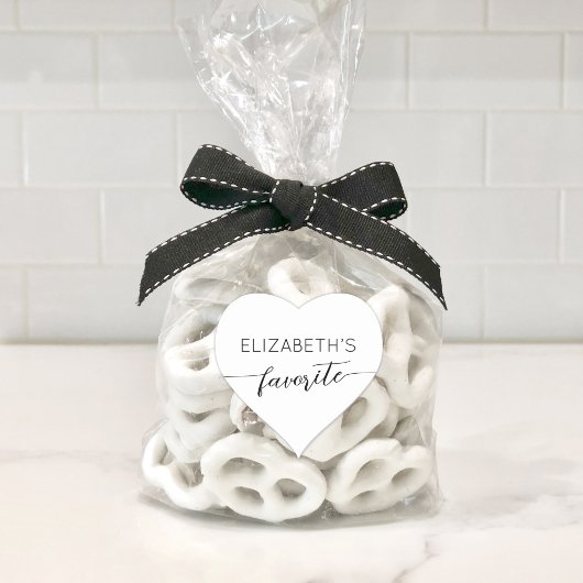 Zijn en haar favoriete Custom Wedding Snoep Hart Sticker