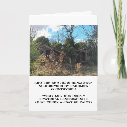 Zijn en haar fixer-uppers wenskaart kaart (Voorkant)