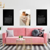 Zijn en haar geloften zwart achtergrond bruiloft p muurkunst sets (Woonkamer)