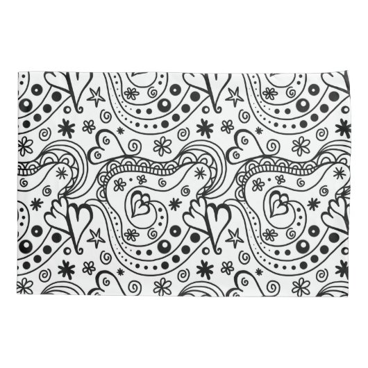 Zijn en haar gepersonaliseerde harten houden van p kussensloop (Achterkant-Links)