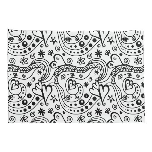 Zijn en haar gepersonaliseerde harten houden van p kussensloop (Achterkant-Rechts)