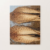 Zijn en haar Giraffe Butts Foto Legpuzzel (Verticaal)