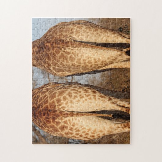 Zijn en haar Giraffe Butts Foto Legpuzzel (Verticaal)