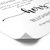 Zijn en haar handtekening Drinken Wedding Bar Sign Poster (Hoek)