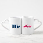 Zijn en haar Heart Coffee Mugs Loversmokken<br><div class="desc">Zijn en haar.</div>