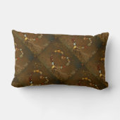 Zijn en haar Initialen Hoorkelen op strand Kussen (Achterkant)