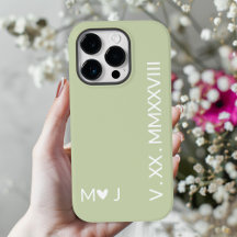 Zijn en Haar iPhone Hoesje met Romeinse Cijfers Ko