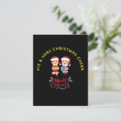 Zijn en haar kerstvreugde kaart (Staand voorkant)