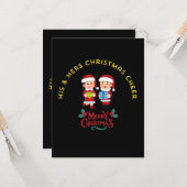 Zijn en haar kerstvreugde kaart (Voorkant / Achterkant in situ)