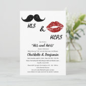 Zijn en haar paar douche kaart (Staand voorkant)