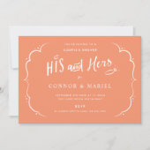 Zijn en haar partners bruiloft-douwer kaart (Voorkant)