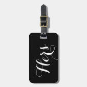 Zijn en haar reis bagagelabel voor bruiloft paar (Voorkant verticaal)