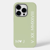 Zijn en haar Roman Numeral iPhone Case Couple Gift (Achterkant)