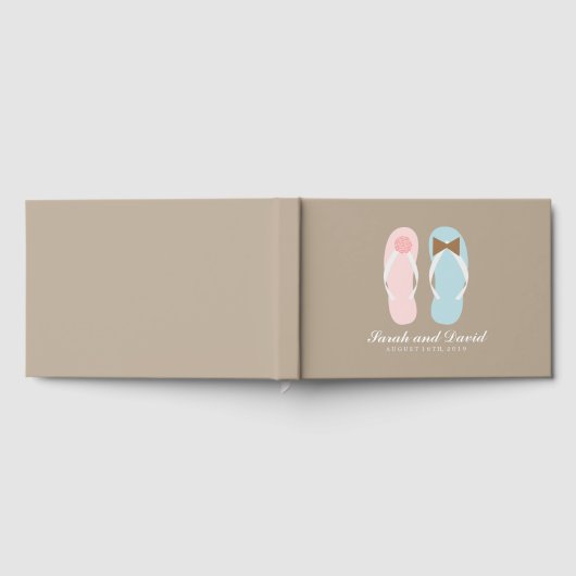 Zijn en haar Sandals Beach bruiloft Gastenboek (Volledig)