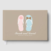 Zijn en haar Sandals Beach bruiloft Gastenboek (Voorkant)